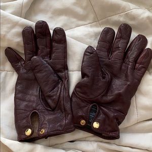 100% leather club Monaco gloves wool cashmere